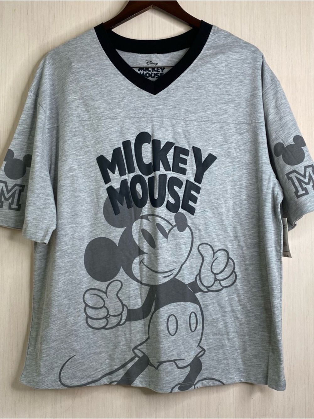 Disney Mickey Mouse Junior’s V-Neck Short Sleeve T-Shirt Large (12-14)